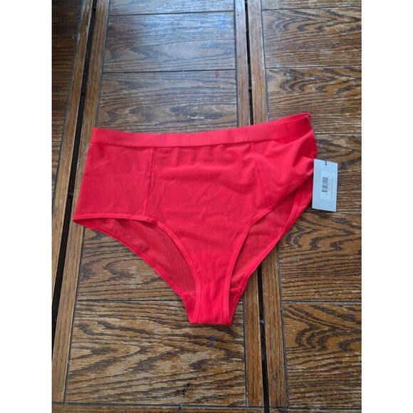 NWT Negative Sieve high waist brief cherry sz Large